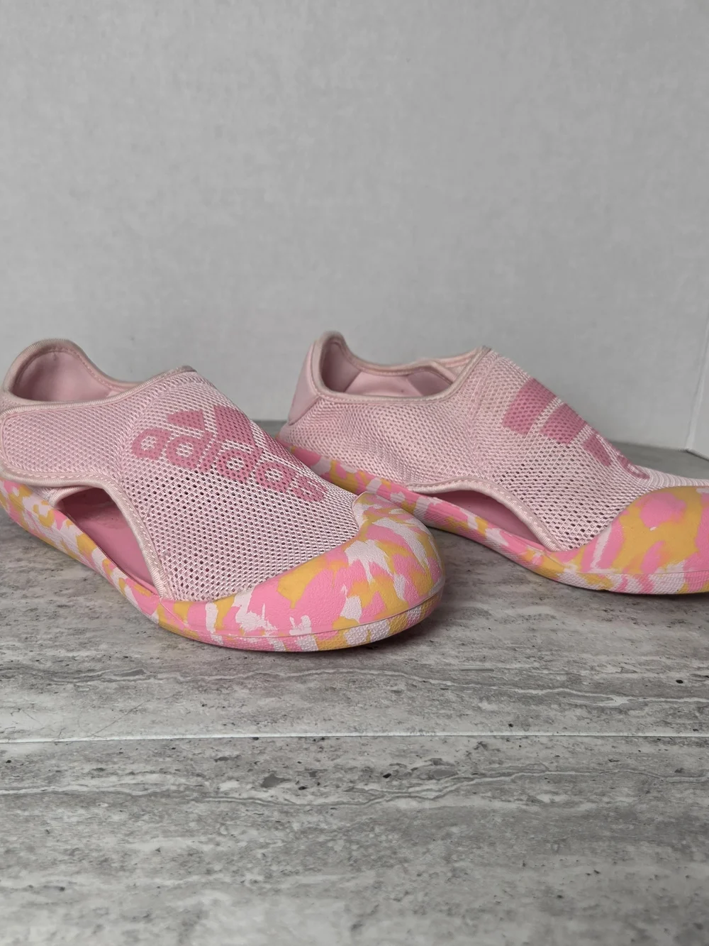 adidas Kids Pink Slip-On Athletic Shoes
